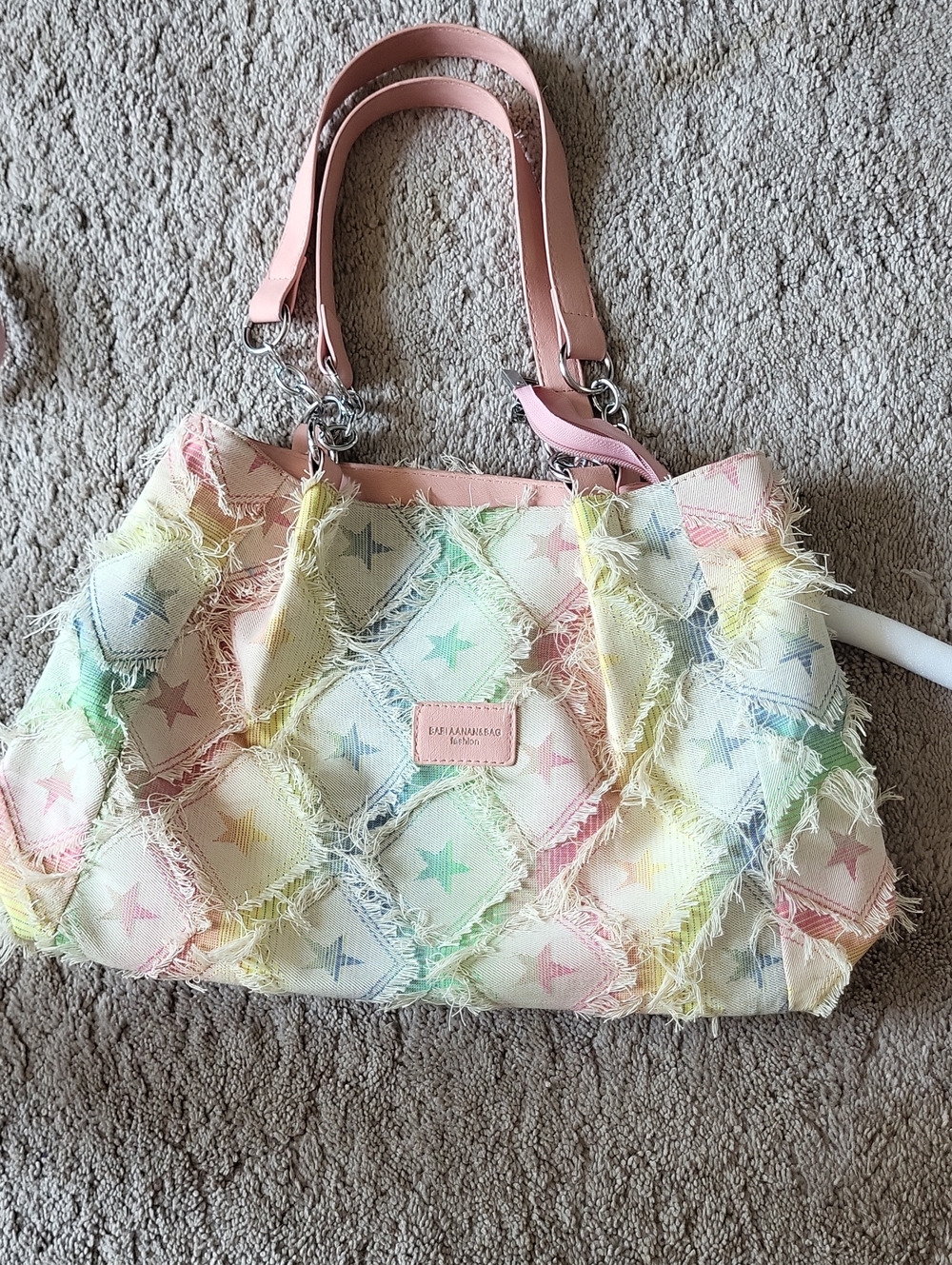 Multicolor Star Patchwork Tote Bag